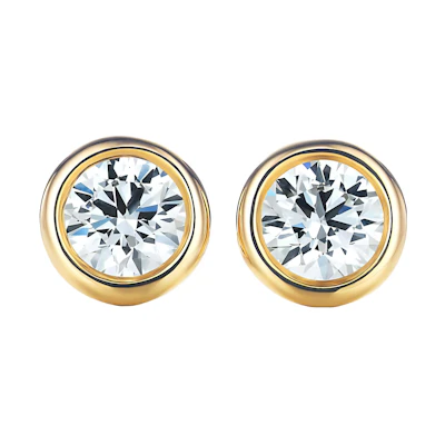 (Women) Tiffany & Co. Elsa Peretti Diamonds by the Yard 18K Gold Earrings for Women. GRP00118