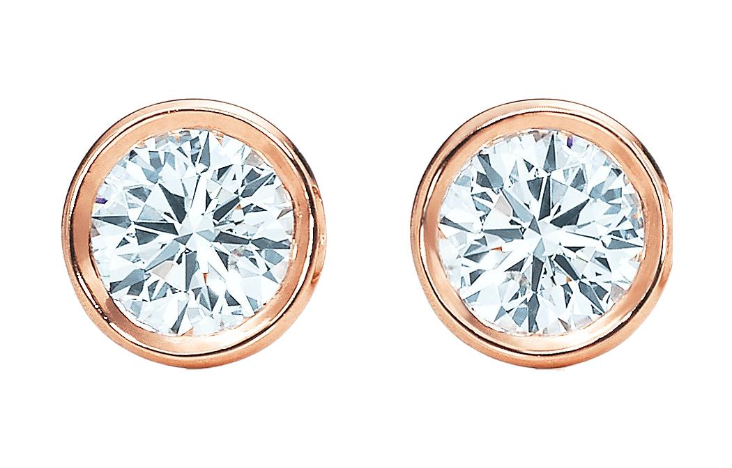 Order (W) TIFFANY & CO. Elsa Peretti Yard 18K玫瑰金鑽石女款耳環 GRP05171