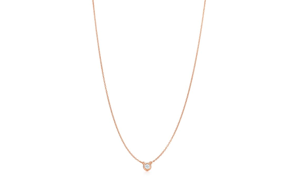 (Women) TIFFANY & CO. Elsa Peretti Diamonds by the Yard 18k Rose Gold Necklace Women 60017924 圖 3