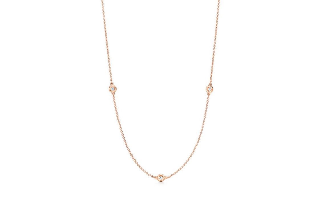 (Women) TIFFANY & CO. Elsa Peretti Diamonds by the Yard 18K Rose Gold Necklace Women 60140785 圖 3