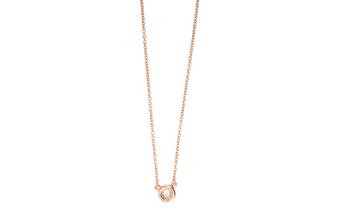 (Women) TIFFANY & CO. Elsa Peretti Diamonds by the Yard 18k Rose Gold Necklace Women 60017924 圖 4
