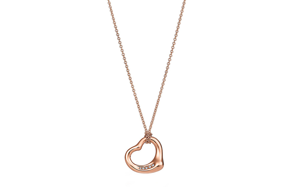 (Women) Tiffany & Co. Elsa Peretti Heart Pendant 18K Rose Gold Necklace for Women 60018503
