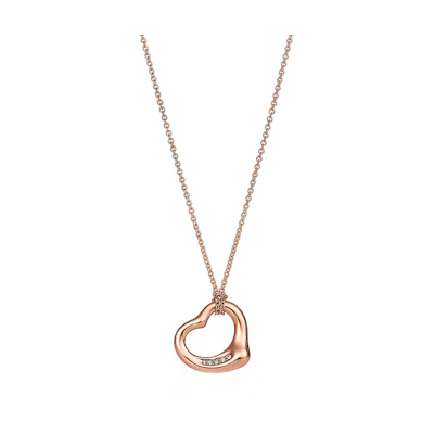 (Women) Tiffany & Co. Elsa Peretti Heart Pendant 18K Rose Gold Necklace for Women 60018503