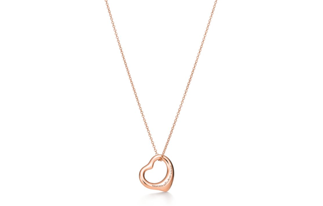 (Women) TIFFANY & CO. Elsa Peretti Heart Pendant 18K Rose Gold Necklace for Women. 60018442 圖 2