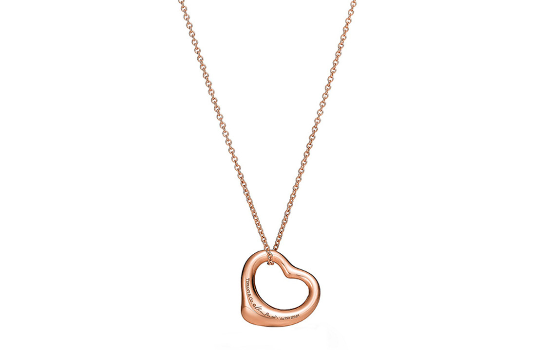 (Women) Tiffany & Co. Elsa Peretti Heart Pendant 18K Rose Gold Necklace for Women 60018503 圖 3