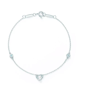 (Women) Tiffany & Co. Elsa Peretti Heart Pendant Diamond Silver Bracelet - Silver 31512158