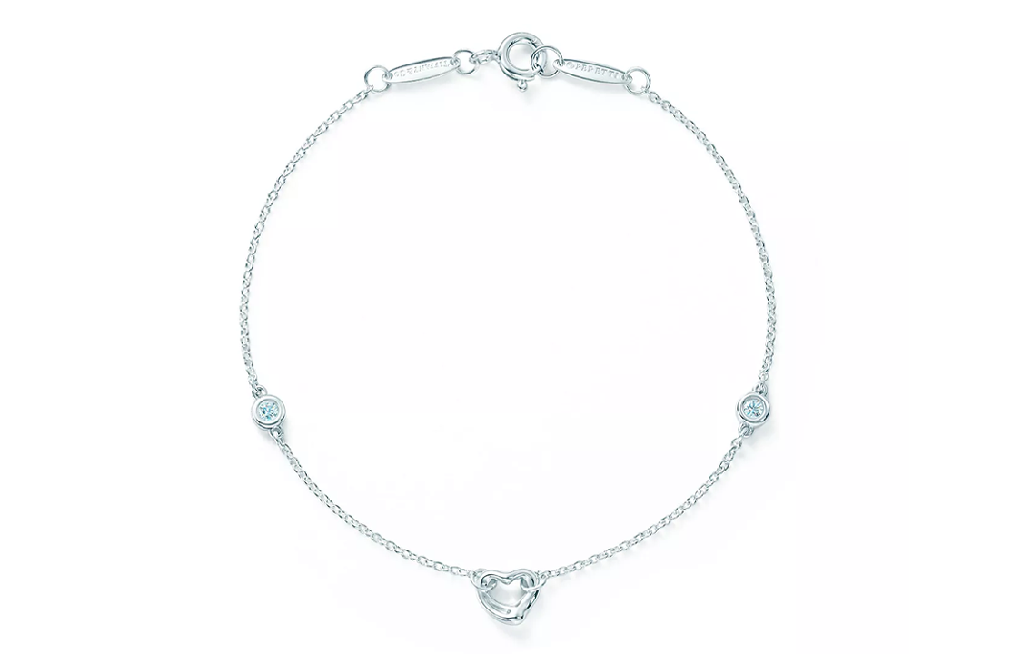 (Women) Tiffany & Co. Elsa Peretti Heart Pendant Diamond Silver Bracelet -  Silver 31512158 圖 2