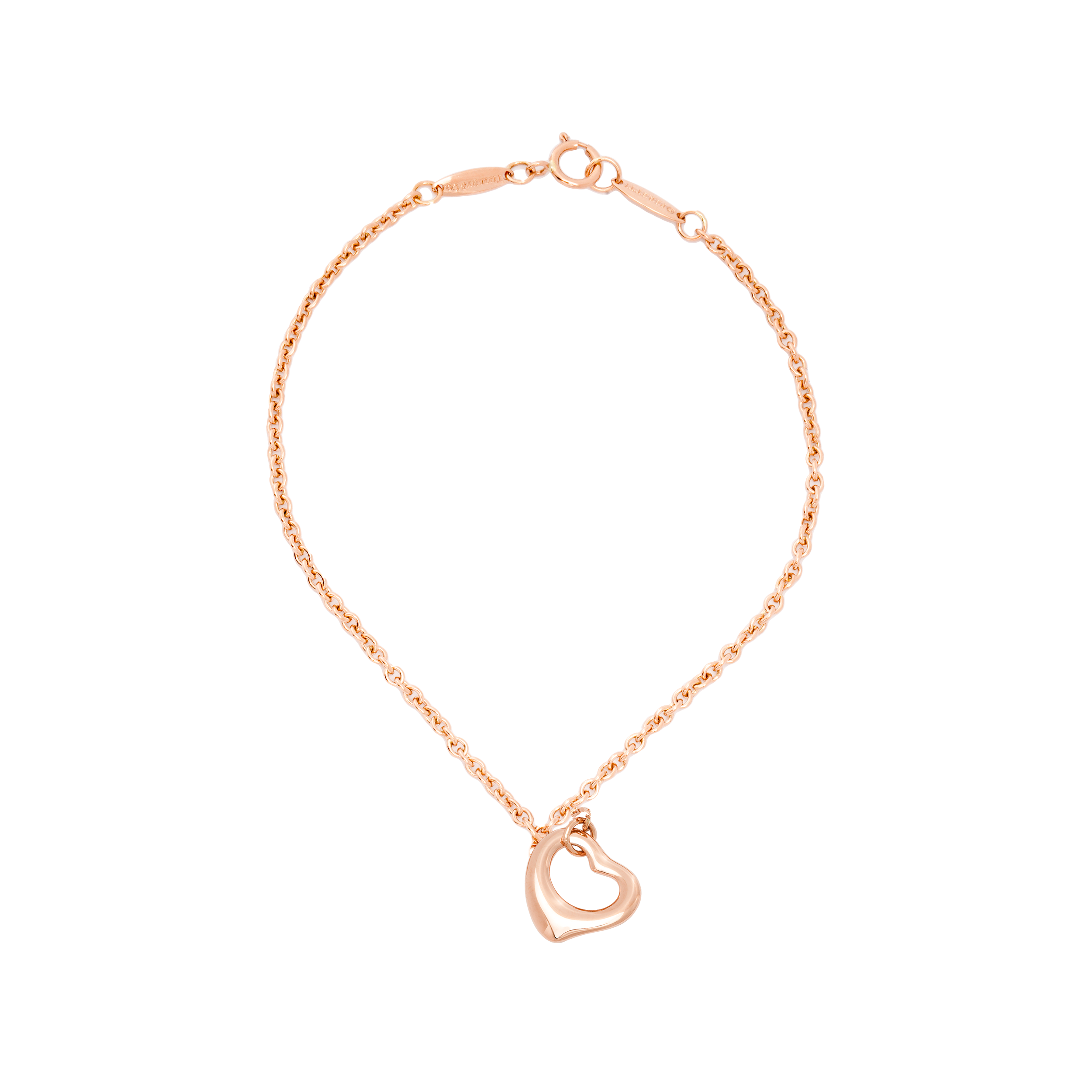 (Women) TIFFANY & CO. Elsa Peretti Open Heart Large 18K Rose Gold Bracelet for Women 28781199 圖 2