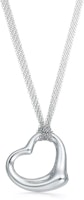 (Women) TIFFANY & CO. Elsa Peretti Open Heart Pendant Silver Necklace for Women 60020363 (Women) TIFFANY & CO. Elsa Peretti Open Heart Pendant Silver Necklace for Women 60020363
