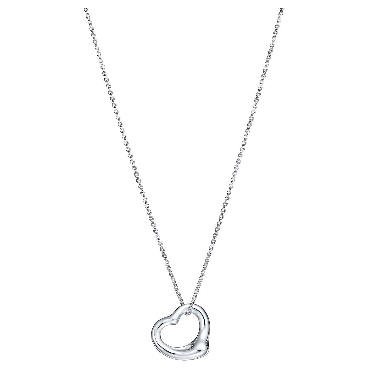 (Women) Tiffany & Co. Elsa Peretti Open Heart Pendant Necklace Small 925 Silver . 10660092