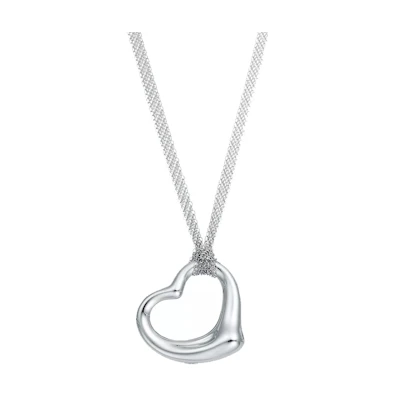 (Women) TIFFANY & CO. Elsa Peretti Open Heart Pendant Silver for Women Stylish & Elegant 24806057