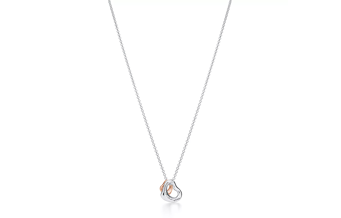 Order (W) ティファニー エルサ・ペレッティ オープンハート ペンダント ネックレス 18K ローズゴールド/シルバー 60991561