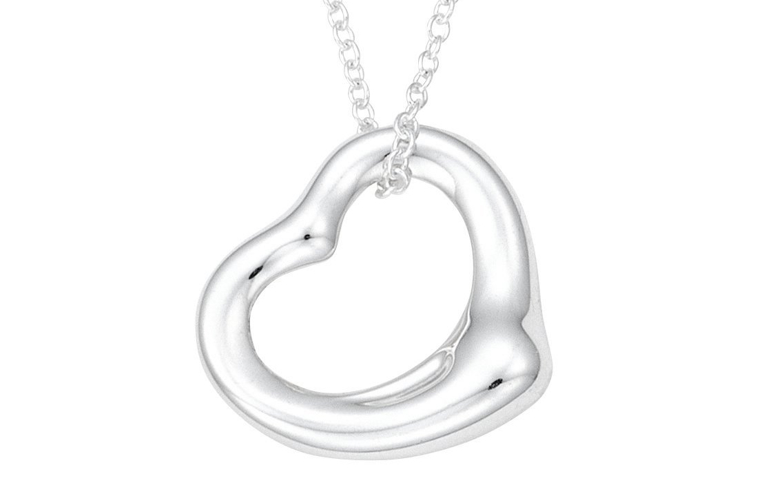 (Women) Tiffany & Co. Elsa Peretti Open Heart Pendant Necklace Small 925 Silver . 10660092 圖 2