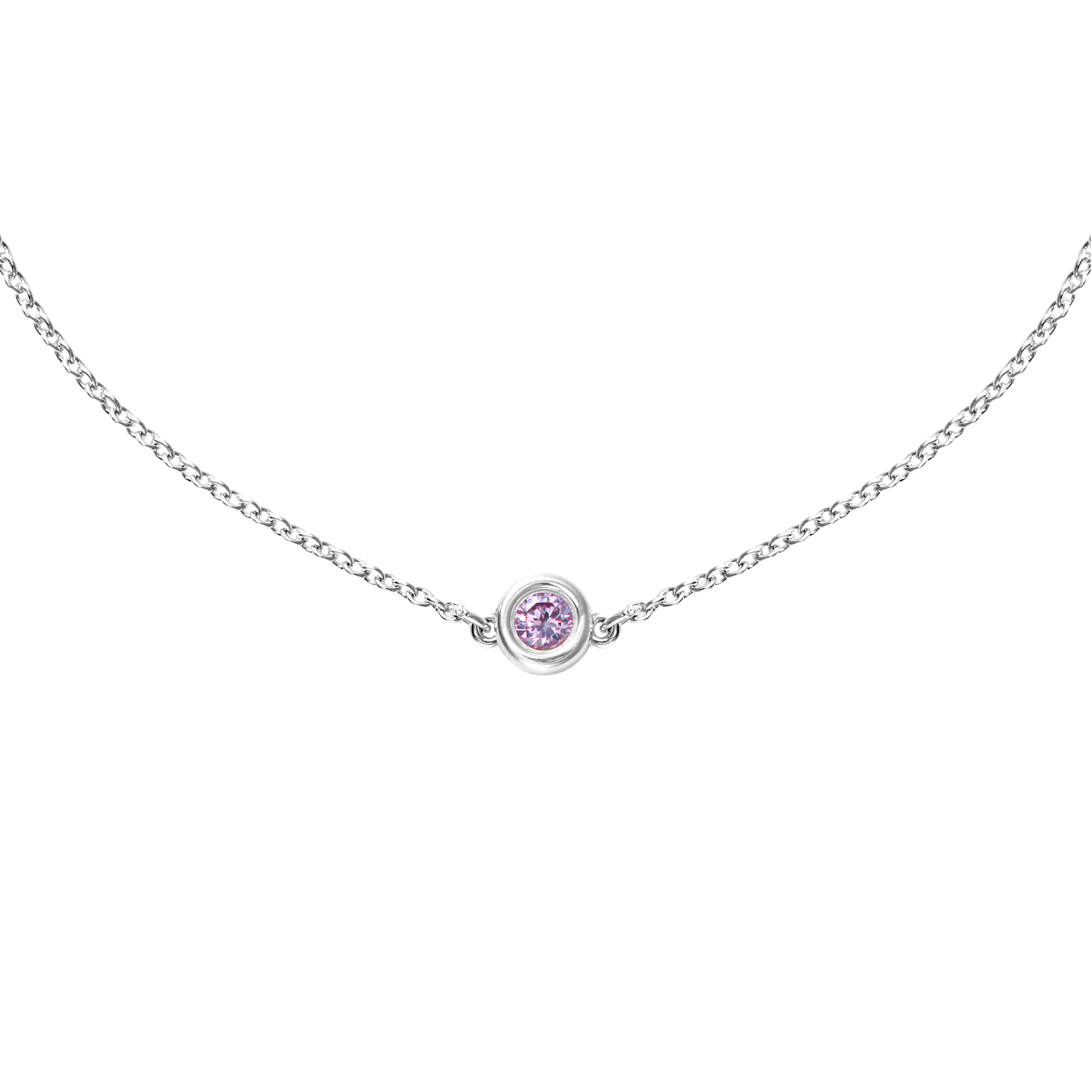 (Women) TIFFANY & CO. Elsa Peretti Pink Pendant 925 Silver Necklace for Women. 25390474 圖 3