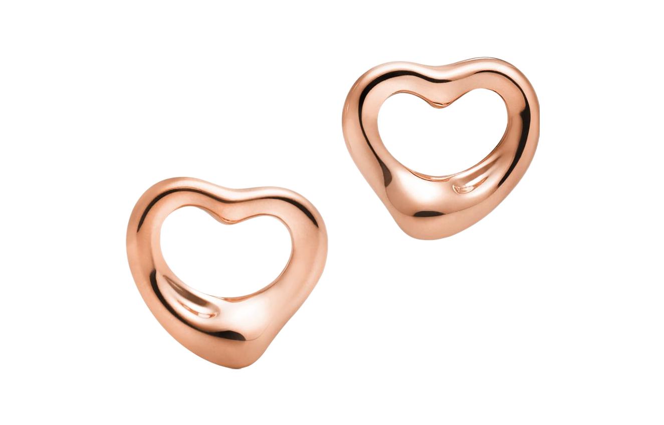 (Women) Tiffany & Co. Elsa Peretti Rose Gold Stylish Minimalist Stud Earrings for Women 60957371