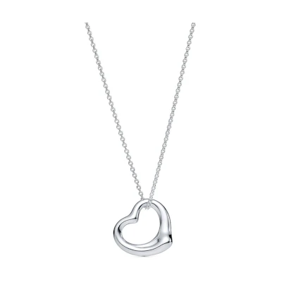 (Women) Tiffany & Co. Elsa Peretti Silver Heart Pendant Necklace for Women. 60020474
