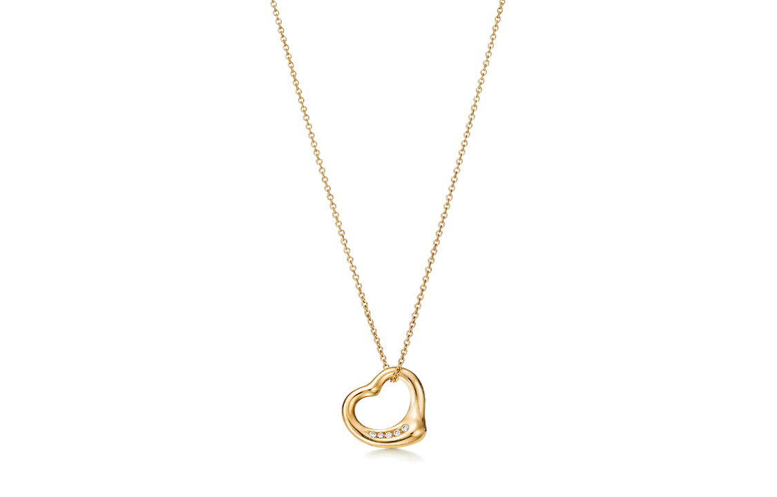 (Women) Tiffany & Co. Elsa Peretti Small Diamond 18k Gold Necklace Gold  Jewelry 11624294 圖 2