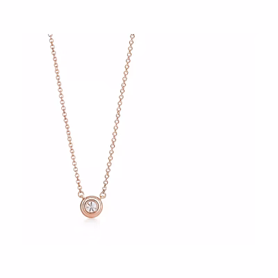 (Women) TIFFANY & CO. Elsa Peretti Soleste Diamond 18K Rose Gold Necklace for Women. 60879338