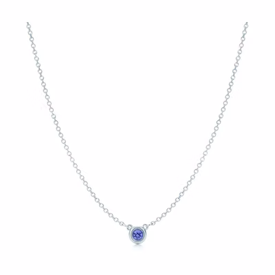 (Women) TIFFANY & CO. Elsa Peretti Tanzanite Silver Pendant Necklace for Women Silver 29255946