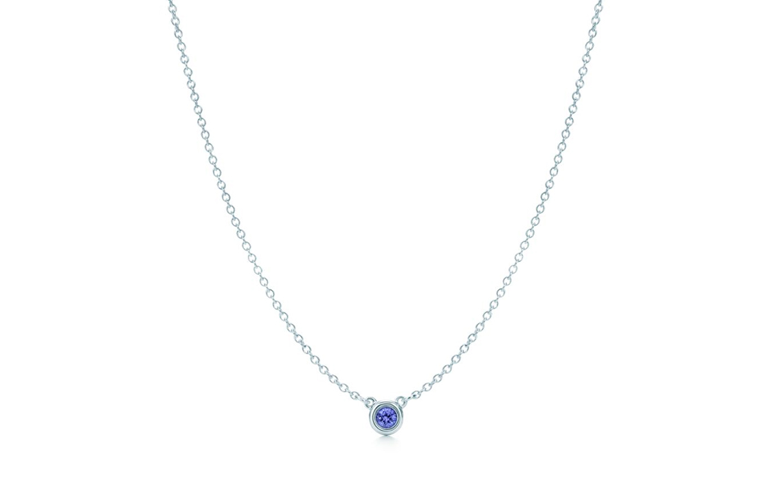 (Women) TIFFANY & CO. Elsa Peretti Tanzanite Silver Pendant Necklace for Women Silver 29255946 圖 2