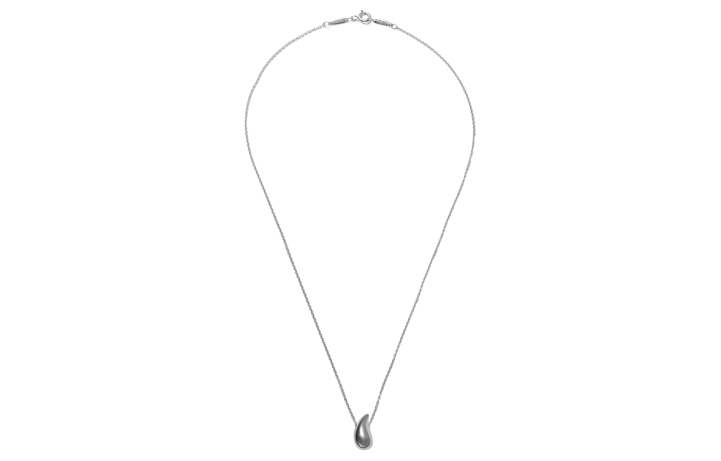 (Women) TIFFANY & CO. Elsa Peretti Teardrop Sterling Silver Necklace for Women 60020672 圖 4