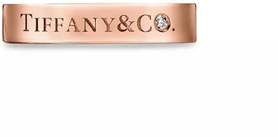 Lookbook (Women) TIFFANY & CO. Engraved Logo 18K Rose Gold Ring for Women. GRP12365