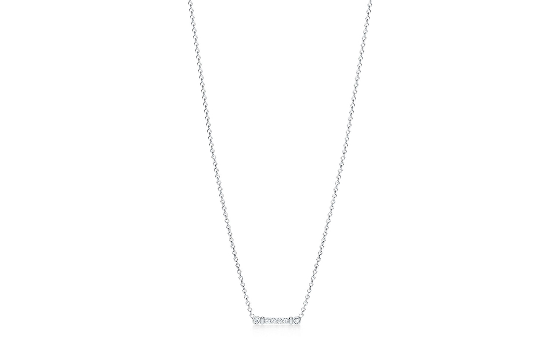 (Women) TIFFANY & CO. Fleur de Lis Platinum Diamond Pendant Necklace Silver Women 38051482