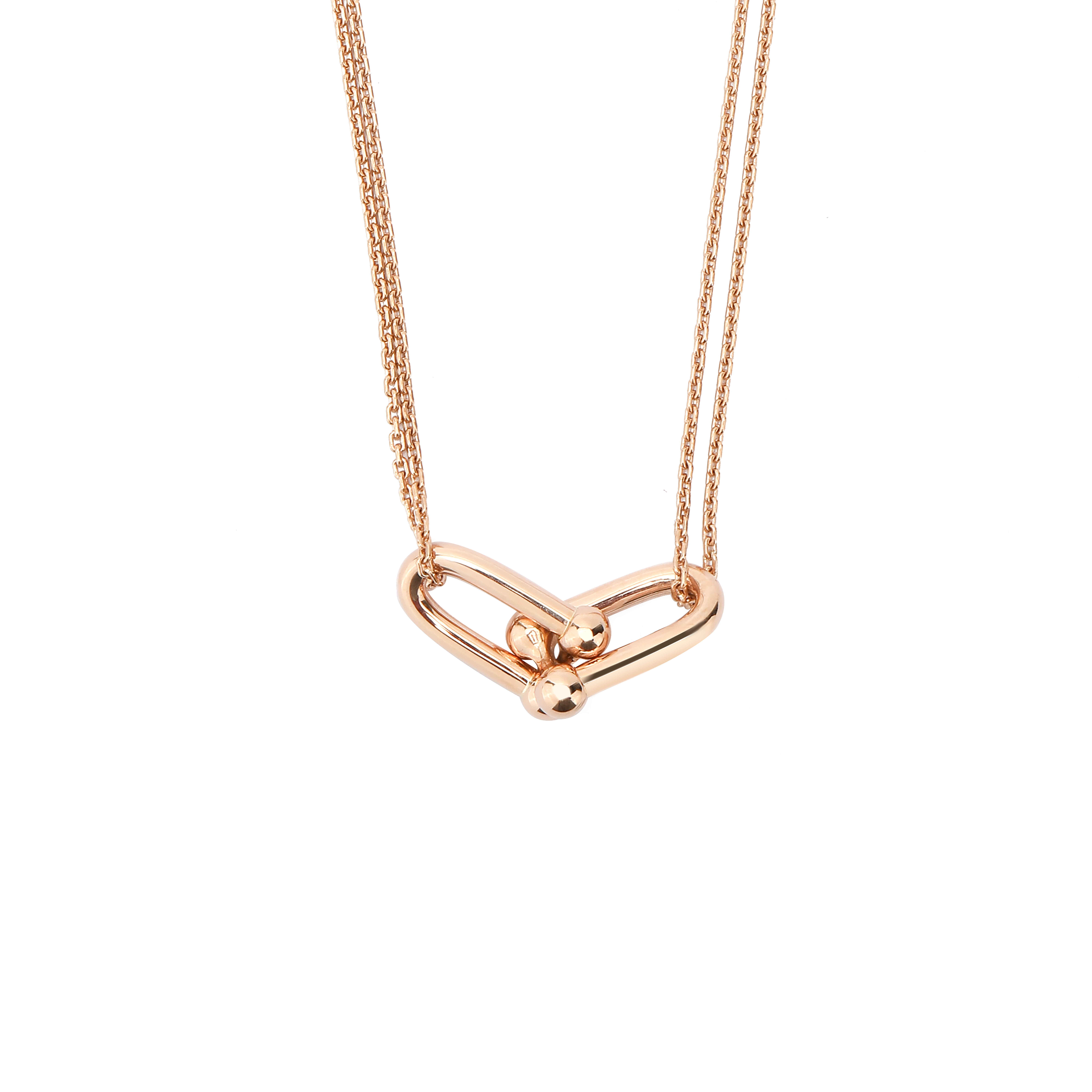 (Women) TIFFANY & CO. HardWear Double Link 18k Rose Gold Necklace for Women. 63982334 圖 2