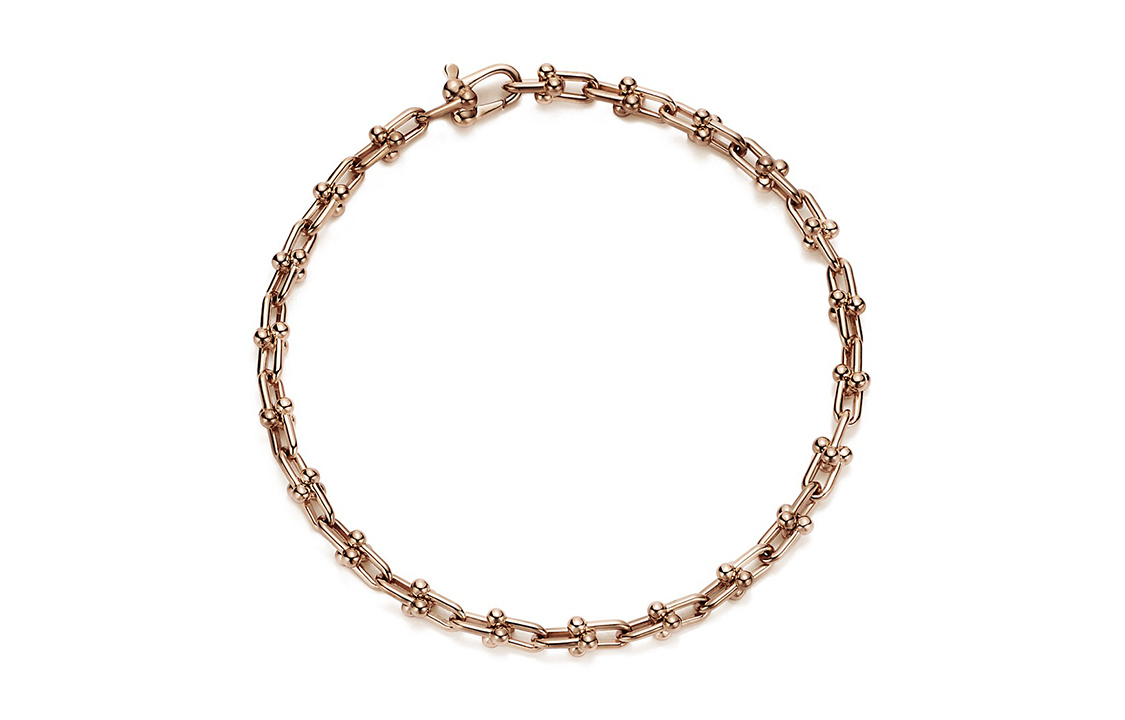 (Women) TIFFANY & CO. HardWear Mini Link 18K Rose Gold Bracelet for Women. GRP10101
