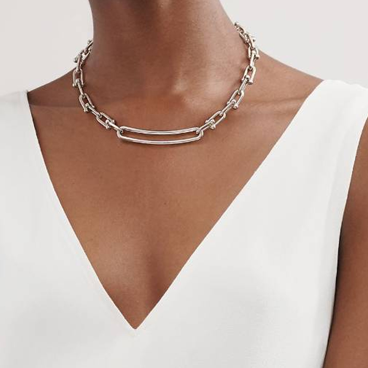 (Women) TIFFANY & CO. HardWear Silver Chain Link Necklace for Women - Sterling Silver. 63357901 圖 4