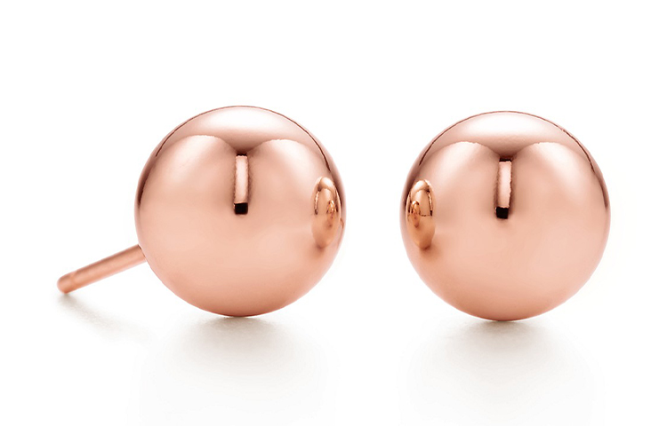 Order (W) TIFFANY & CO. HardWear 簡約18K玫瑰金球形耳環 女款耳飾 38172824