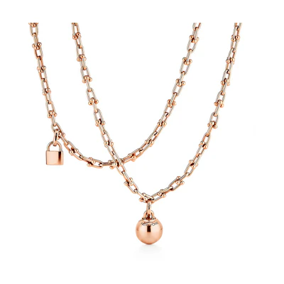 (Women) TIFFANY & CO. HardWear Small Wrap 18K Rose Gold Necklace for Women. 63008923