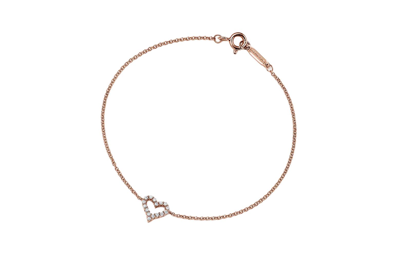 (Women) Tiffany & Co. Heart Design 18K Rose Gold Diamond Bracelet for Women Rose Gold 60714975