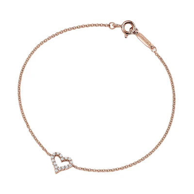 (Women) Tiffany & Co. Heart Design 18K Rose Gold Diamond Bracelet for Women Rose Gold 60714975