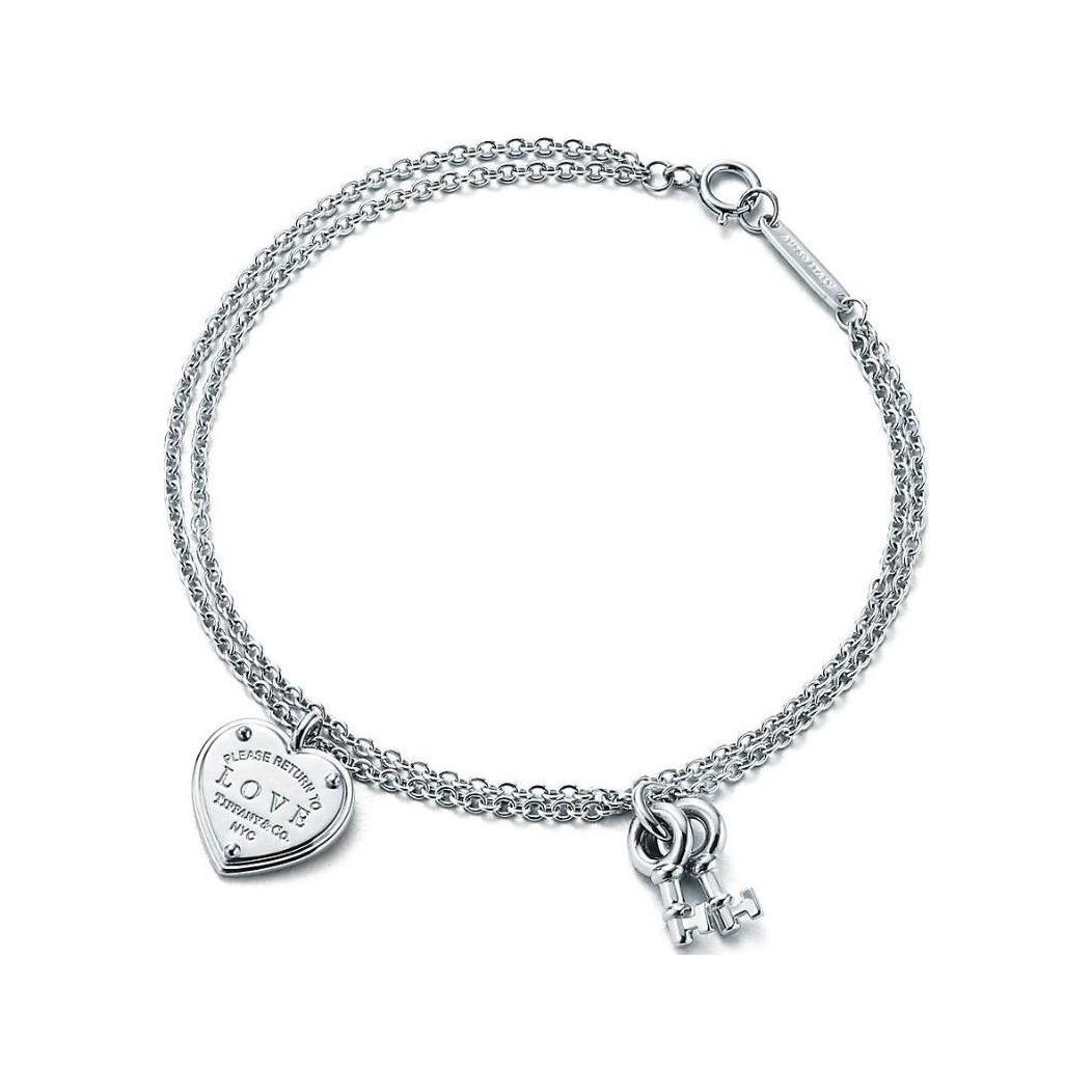 (Women) Tiffany & Co. Heart Key Design Silver Bracelet for Women - Silver. GRP08939 圖 2