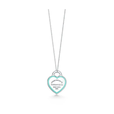 (Women) TIFFANY & CO. Heart Pendant 925 Silver Necklace for Women - Teal. 63477966