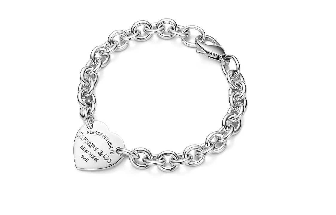 (Women) Tiffany & Co. Heart Shaped Logo 925 Silver Bracelet for Women - Silver. 60118040