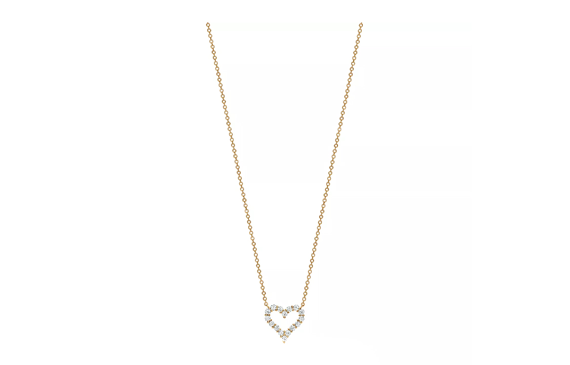 (Women) TIFFANY & CO. Hearts 18K Gold Diamond Necklace for Women. GRP11469