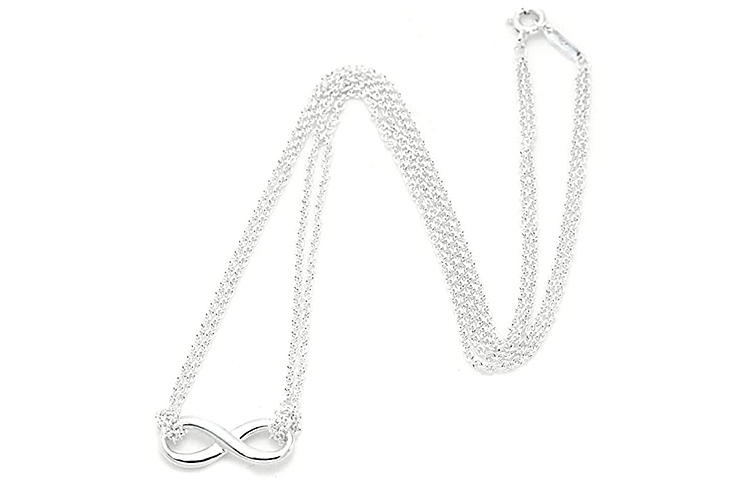 (Women) TIFFANY & CO. Infinity Bow Pendant Necklace 925 Silver for Women - Silver. 26758432 圖 3