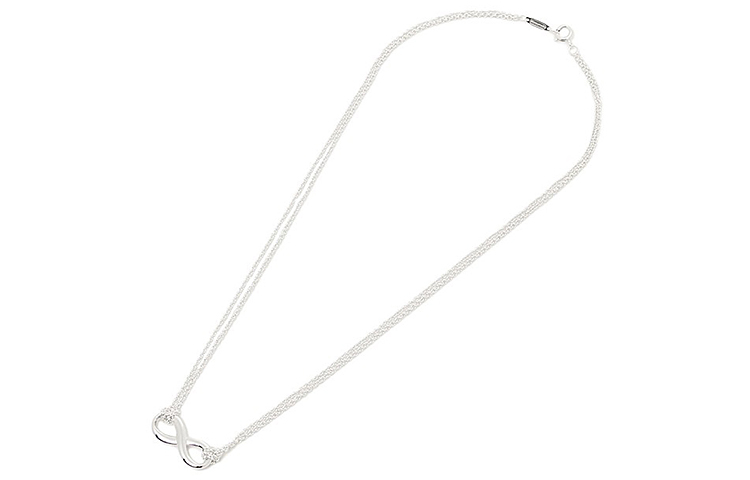(Women) TIFFANY & CO. Infinity Bow Pendant Necklace 925 Silver for Women - Silver. 26758432 圖 4