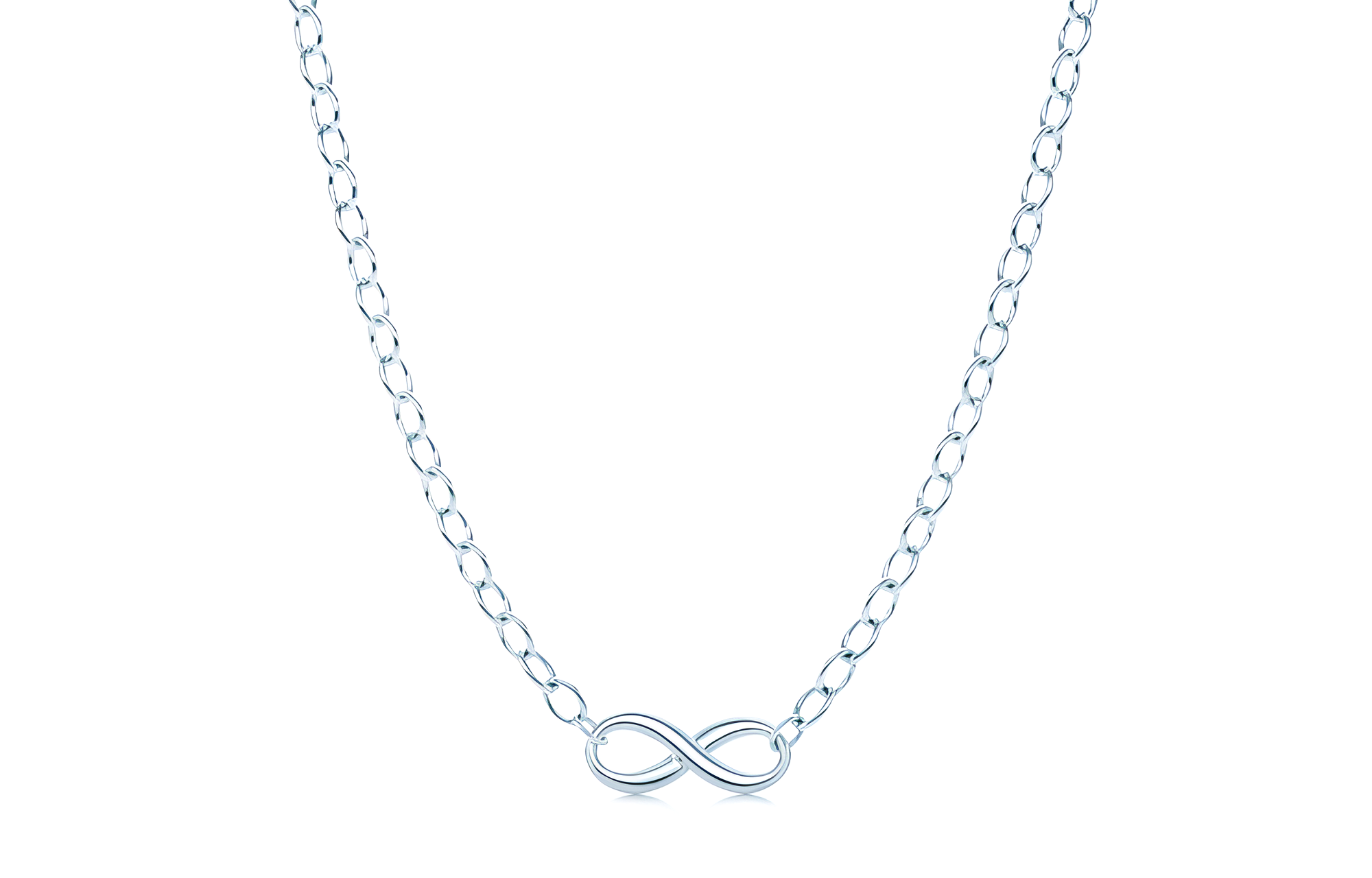 (Women) Tiffany & Co. Infinity Series 925 Silver Necklace for Women - Elegant & Stylish. 60137125