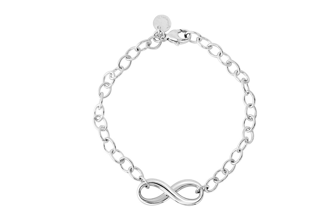 (Women) TIFFANY & CO. Infinity Series Simple Silver Bow Knot Pendant Necklace for Women. 26758459