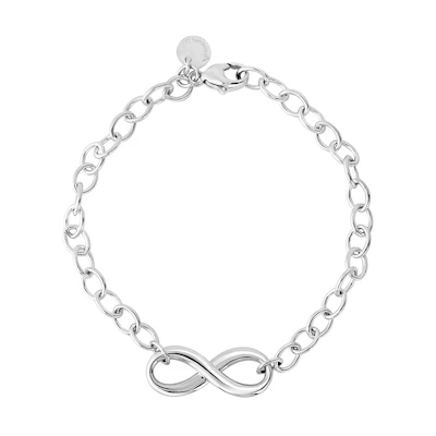 (Women) TIFFANY & CO. Infinity Series Simple Silver Bow Knot Pendant Necklace for Women. 26758459