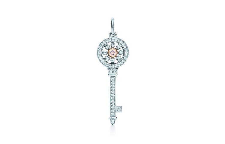 (Women) Tiffany & Co. Kaleidoscope Key Platinum 18K Rose Gold Diamond Pendant Necklace. 60143011 圖 2