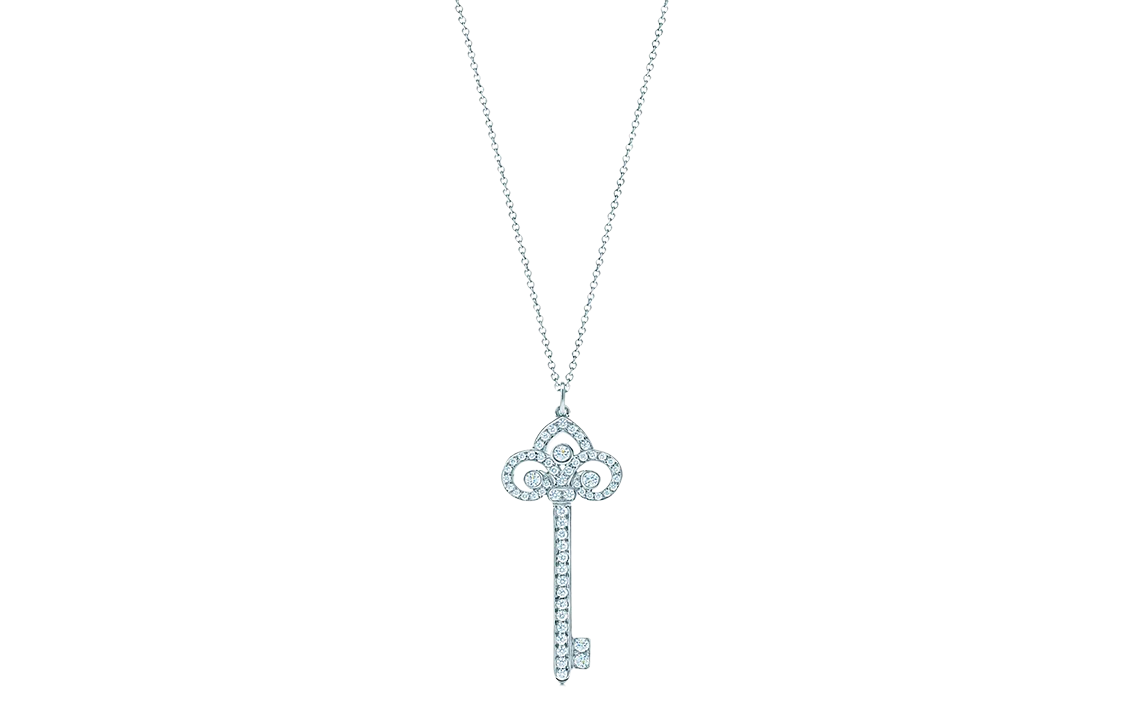 (Women) TIFFANY & CO. Keys Diamond Necklace Elegant Fashion for Women. GRP09483