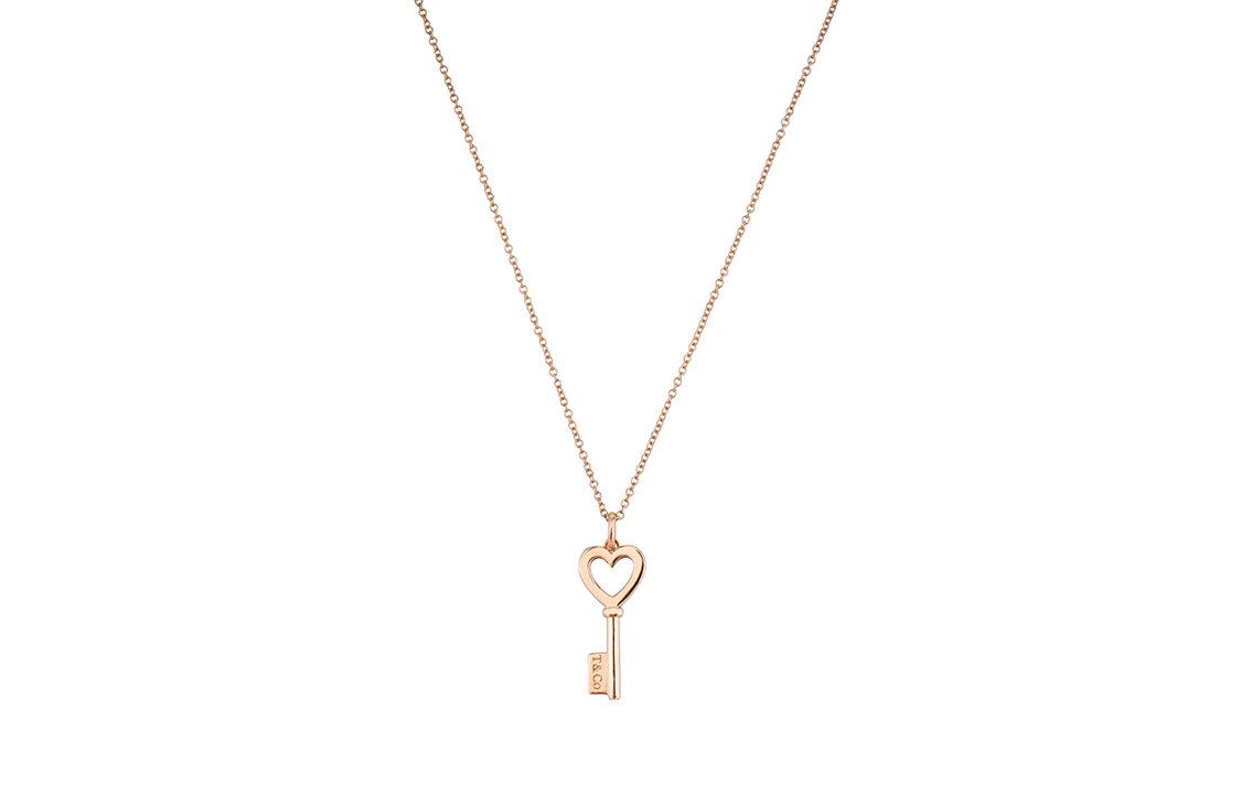 (Women) Tiffany & Co. Keys Heart Key Necklace 18K Rose Gold for Women. 32655939 圖 4