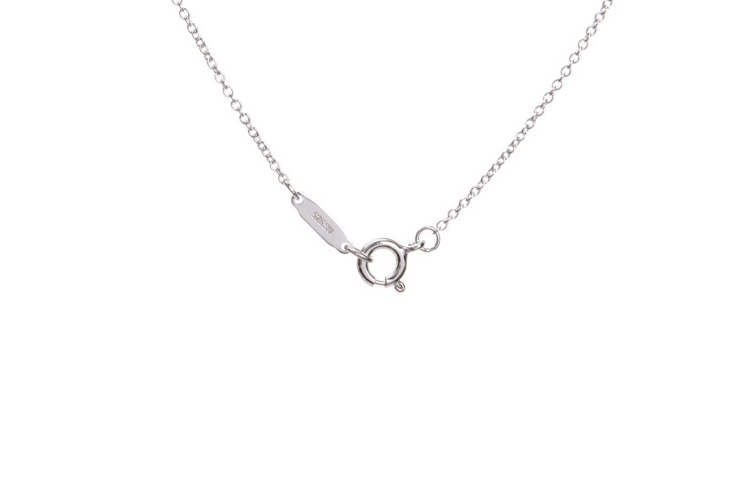 (Women) TIFFANY & CO. Keys Heart Pendant 925 Silver Necklace for Women - Silver. 35483853 圖 3