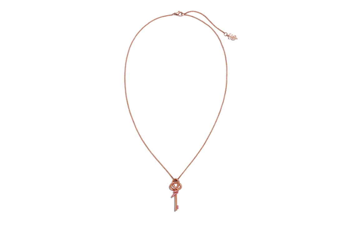 (Women) Tiffany & Co. Keys Mini Woven 18K Rose Gold Sapphire Diamond Necklace for Women. 73362938 圖 4