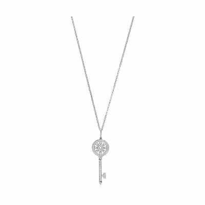 (Women) Tiffany & Co. Keys Platinum Necklace for Women - Stylish, Elegant, Versatile. GRP10462