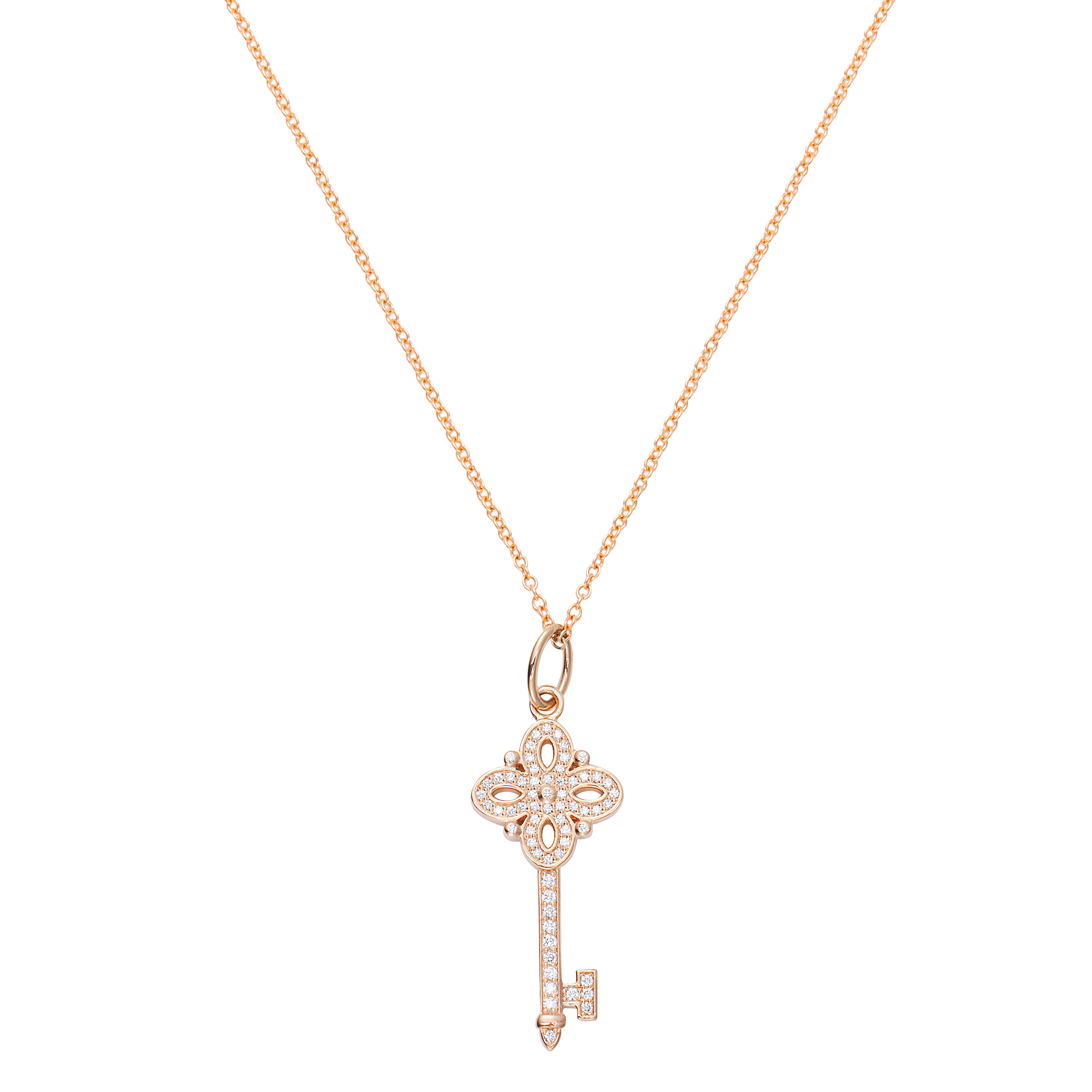Order (W) TIFFANY & CO. 鑰匙系列18K玫瑰金項鍊女性專用 GRP11367